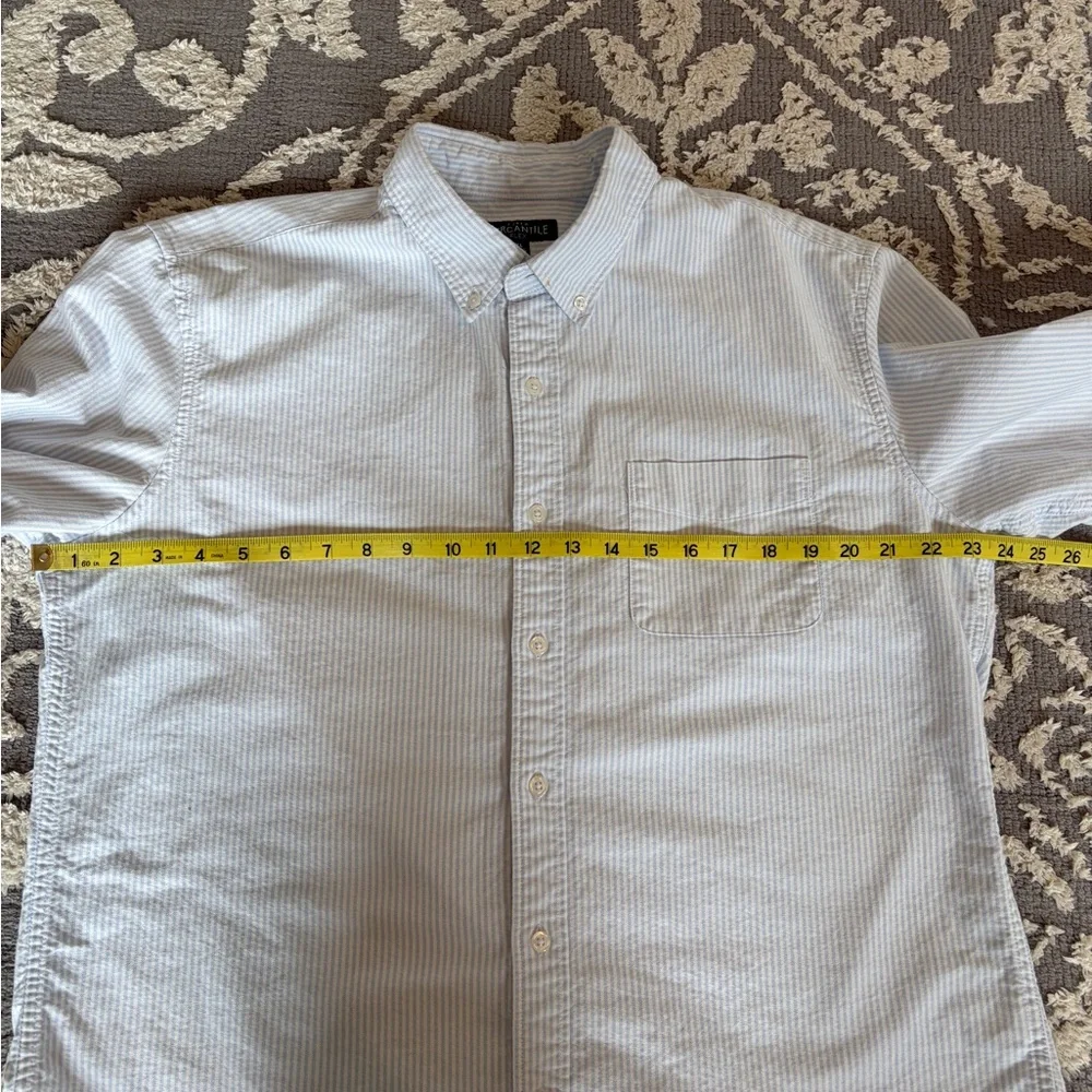 J. Crew Mercantile Flex Button Down Shirt Men’s Size XL Classic Pinstripe X8